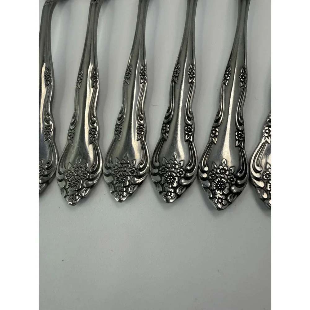 DREAM ROSE Stainless Rogers Korea By Stanley Roberts Set Of 7 Dinner Forks